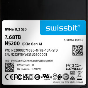 Swissbit Enterprise 2.5‘‘ U.2 PCIe SSD